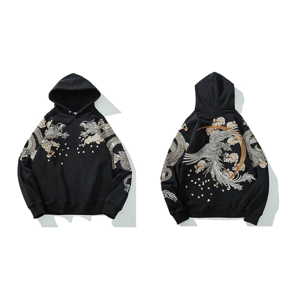 トップス Logo Embroidery Drawstring Pullover Amazon.com: HaiZi XiHuan Fire Cloud Kirin Embroidery Sweater